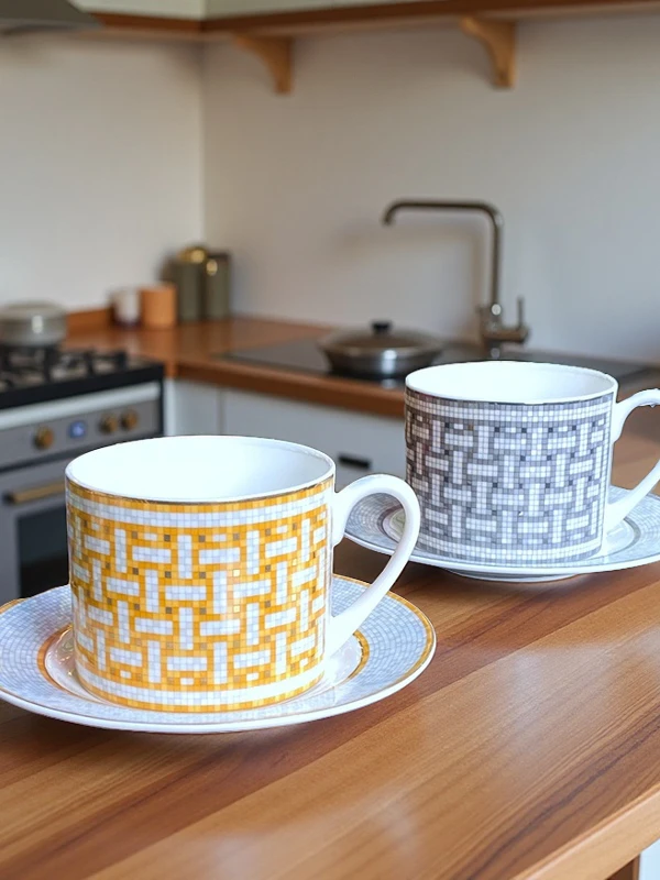 Elegancki zestaw filiżanek do  – Coffee Tea And Sugar Set recenzja i cena